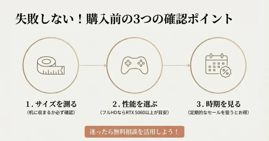 おしゃれなゲーミングPCを選ぶときの3つのポイント